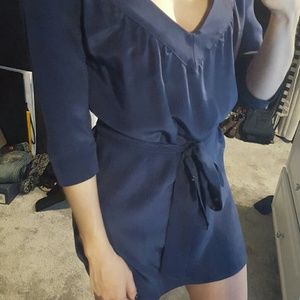 Rory Beca silk belted mini dress navy size XS